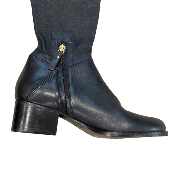 Vanessa Bruno Black Leather Over the Knee Boots - Picture 3 of 10